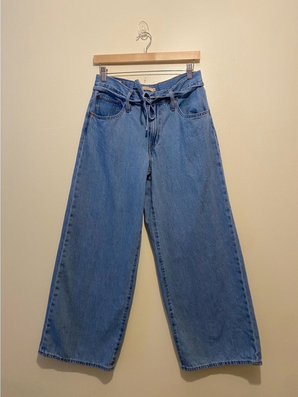 LEVI’S XL STRAIGHT Classic Blue Wide-Leg Women Premium Jeans - Picture 2 of 4